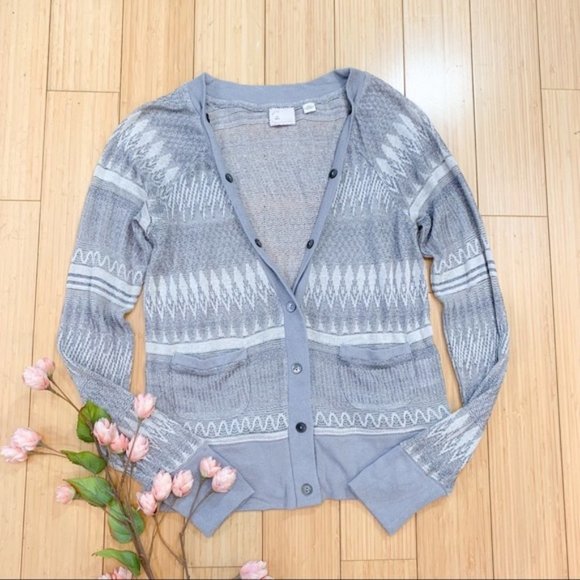 Anthropologie POSTMARK Etched Frost cardigan, S. - Picture 2 of 6